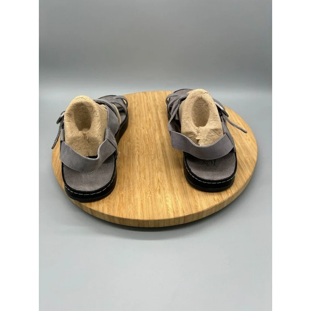 Chaco Wayfarer Sandals Womens Size 8 Gray Leather Loop Buckle Strap On Casual - Picture 3 of 10